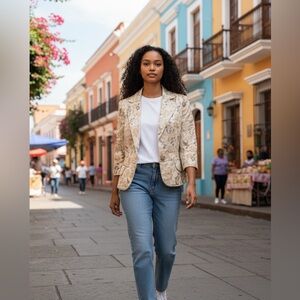 Versailles Floral Brocade Metallic shimmer Women’s Blazer Elegant Wedding 14